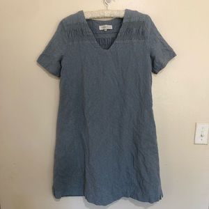 Brass & Roe Light Blue smocked  Dress. Size M. 100% cotton